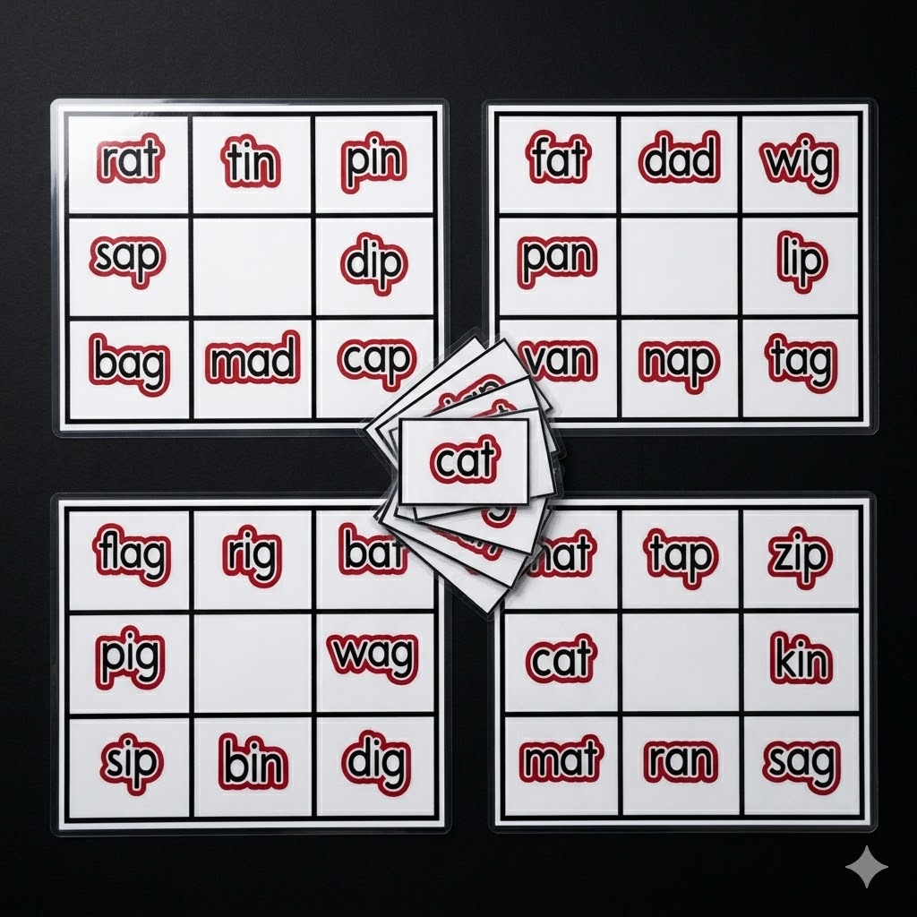 CVI word bingo cards and materials