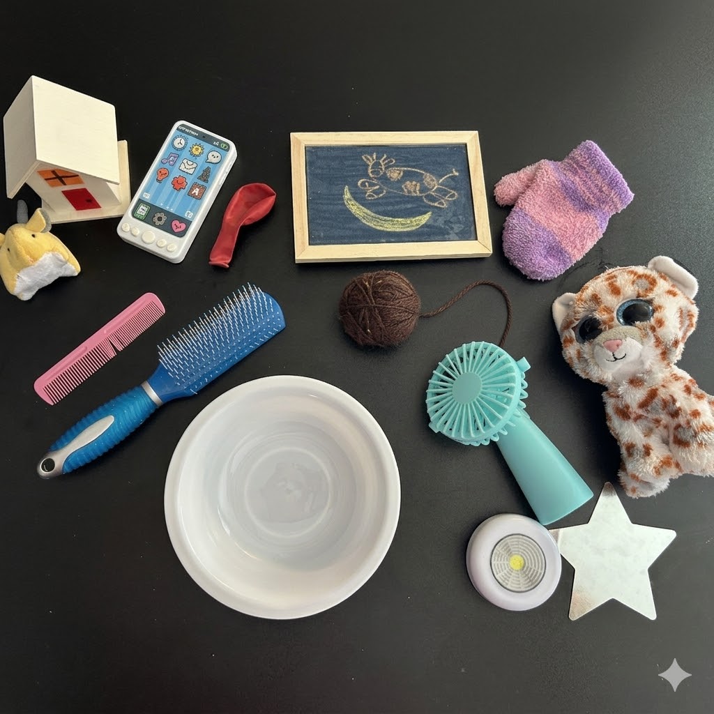 Goodnight Moon story box tactile items